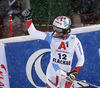 Michelle Gisin of Switzerland reacts in finish of the second run of the women slalom race of the Audi FIS Alpine skiing World cup Flachau, Austria. Women slalom race of the Audi FIS Alpine skiing World cup season 2018-2019 was held Flachau, Austria, on Tuesday, 8th of January 2019.
