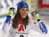 Winner Petra Vlhova of Slovakia reacts in finish of the second run of the women slalom race of the Audi FIS Alpine skiing World cup Flachau, Austria. Women slalom race of the Audi FIS Alpine skiing World cup season 2018-2019 was held Flachau, Austria, on Tuesday, 8th of January 2019.
