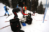 Swix technicians testing waxes and skis before beginning of Kitzbuehel World Cup races. Ski testing was done small ski hill in Reith bei Kitzbuehel on early Thursday morning of 24th of January 2019.
