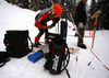 Swix technicians testing waxes and skis before beginning of Kitzbuehel World Cup races. Ski testing was done small ski hill in Reith bei Kitzbuehel on early Thursday morning of 24th of January 2019.
