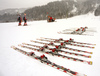 Swix technicians testing waxes and skis before beginning of Kitzbuehel World Cup races. Ski testing was done small ski hill in Reith bei Kitzbuehel on early Thursday morning of 24th of January 2019.
