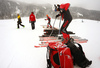 Swix technicians testing waxes and skis before beginning of Kitzbuehel World Cup races. Ski testing was done small ski hill in Reith bei Kitzbuehel on early Thursday morning of 24th of January 2019.
