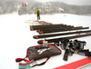 Swix technicians testing waxes and skis before beginning of Kitzbuehel World Cup races. Ski testing was done small ski hill in Reith bei Kitzbuehel on early Thursday morning of 24th of January 2019.
