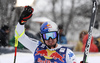 Winner Dominik Paris of Italy reacts in finish of the men downhill race of the Audi FIS Alpine skiing World cup Kitzbuehel, Austria. Men downhill Hahnenkamm race of the Audi FIS Alpine skiing World cup season 2018-2019 was held Kitzbuehel, Austria, on Friday, 25th of January 2019.
