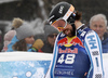 Andreas Romar of Finland reacts in finish of the men downhill race of the Audi FIS Alpine skiing World cup Kitzbuehel, Austria. Men downhill Hahnenkamm race of the Audi FIS Alpine skiing World cup season 2018-2019 was held Kitzbuehel, Austria, on Friday, 25th of January 2019.
