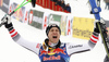 Third placed Otmar Striedinger of Austria celebrates his medal won in the men downhill race of the Audi FIS Alpine skiing World cup Kitzbuehel, Austria. Men downhill Hahnenkamm race of the Audi FIS Alpine skiing World cup season 2018-2019 was held Kitzbuehel, Austria, on Friday, 25th of January 2019.
