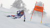 Johan Clarey of France skiing during men downhill race of the Audi FIS Alpine skiing World cup Kitzbuehel, Austria. Men downhill Hahnenkamm race of the Audi FIS Alpine skiing World cup season 2018-2019 was held Kitzbuehel, Austria, on Friday, 25th of January 2019.
