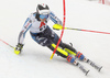 Jens Henttinen of Finland skiing during first run of men slalom race of the Audi FIS Alpine skiing World cup Kitzbuehel, Austria. Men slalom Hahnenkamm race of the Audi FIS Alpine skiing World cup season 2018-2019 was held Kitzbuehel, Austria, on Saturday, 26th of January 2019.
