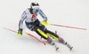 Jens Henttinen of Finland skiing during first run of men slalom race of the Audi FIS Alpine skiing World cup Kitzbuehel, Austria. Men slalom Hahnenkamm race of the Audi FIS Alpine skiing World cup season 2018-2019 was held Kitzbuehel, Austria, on Saturday, 26th of January 2019.
