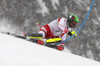 Michael Matt of Austria skiing during first run of men slalom race of the Audi FIS Alpine skiing World cup Kitzbuehel, Austria. Men slalom Hahnenkamm race of the Audi FIS Alpine skiing World cup season 2018-2019 was held Kitzbuehel, Austria, on Saturday, 26th of January 2019.
