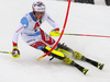 Daniel Yule of Switzerland skiing during first run of men slalom race of the Audi FIS Alpine skiing World cup Kitzbuehel, Austria. Men slalom Hahnenkamm race of the Audi FIS Alpine skiing World cup season 2018-2019 was held Kitzbuehel, Austria, on Saturday, 26th of January 2019.
