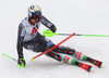 Henrik Kristoffersen of Norway skiing during first run of men slalom race of the Audi FIS Alpine skiing World cup Kitzbuehel, Austria. Men slalom Hahnenkamm race of the Audi FIS Alpine skiing World cup season 2018-2019 was held Kitzbuehel, Austria, on Saturday, 26th of January 2019.
