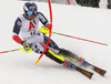Dave Ryding of Great Britain skiing during first run of men slalom race of the Audi FIS Alpine skiing World cup Kitzbuehel, Austria. Men slalom Hahnenkamm race of the Audi FIS Alpine skiing World cup season 2018-2019 was held Kitzbuehel, Austria, on Saturday, 26th of January 2019.
