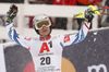 Julien Lizeroux of France reacts in finish of the second run of men slalom race of the Audi FIS Alpine skiing World cup Kitzbuehel, Austria. Men slalom Hahnenkamm race of the Audi FIS Alpine skiing World cup season 2018-2019 was held Kitzbuehel, Austria, on Saturday, 26th of January 2019.
