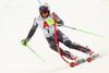 Henrik Kristoffersen of Norway skiing the second run of men slalom race of the Audi FIS Alpine skiing World cup Kitzbuehel, Austria. Men slalom Hahnenkamm race of the Audi FIS Alpine skiing World cup season 2018-2019 was held Kitzbuehel, Austria, on Saturday, 26th of January 2019.
