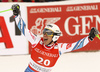 Second placed Johan Clarey of France reacts in finish of the super-g race of the Audi FIS Alpine skiing World cup Kitzbuehel, Austria. Men super-g Hahnenkamm race of the Audi FIS Alpine skiing World cup season 2018-2019 was held Kitzbuehel, Austria, on Sunday, 27th of January 2019.
