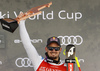 Third placed Dominik Paris of Italy celebrates his medal won in the super-g race of the Audi FIS Alpine skiing World cup Kitzbuehel, Austria. Men super-g Hahnenkamm race of the Audi FIS Alpine skiing World cup season 2018-2019 was held Kitzbuehel, Austria, on Sunday, 27th of January 2019.
