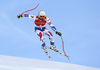 Adrien Theaux of France skiing during super-g race of the Audi FIS Alpine skiing World cup Kitzbuehel, Austria. Men super-g Hahnenkamm race of the Audi FIS Alpine skiing World cup season 2018-2019 was held Kitzbuehel, Austria, on Sunday, 27th of January 2019.

