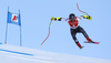 Travis Ganong of USA skiing during super-g race of the Audi FIS Alpine skiing World cup Kitzbuehel, Austria. Men super-g Hahnenkamm race of the Audi FIS Alpine skiing World cup season 2018-2019 was held Kitzbuehel, Austria, on Sunday, 27th of January 2019.
