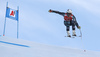 Dustin Cook of Canada skiing during super-g race of the Audi FIS Alpine skiing World cup Kitzbuehel, Austria. Men super-g Hahnenkamm race of the Audi FIS Alpine skiing World cup season 2018-2019 was held Kitzbuehel, Austria, on Sunday, 27th of January 2019.
