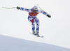 Johan Clarey of France skiing during super-g race of the Audi FIS Alpine skiing World cup Kitzbuehel, Austria. Men super-g Hahnenkamm race of the Audi FIS Alpine skiing World cup season 2018-2019 was held Kitzbuehel, Austria, on Sunday, 27th of January 2019.
