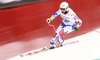 Brice Roger of France skiing during second training for the downhill race of the Audi FIS Alpine skiing World cup Garmisch-Partenkirchen, Germany. Second training for the downhill men race of the Audi FIS Alpine skiing World cup season 2018-2019 was held on Kandahar course in Garmisch-Partenkirchen, Germany, on Friday, 1st of February 2019.
