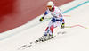 Adrien Theaux of France skiing during second training for the downhill race of the Audi FIS Alpine skiing World cup Garmisch-Partenkirchen, Germany. Second training for the downhill men race of the Audi FIS Alpine skiing World cup season 2018-2019 was held on Kandahar course in Garmisch-Partenkirchen, Germany, on Friday, 1st of February 2019.
