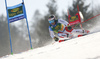 Loic Meillard of Switzerland skiing during the first run of the men giant slalom race of the Audi FIS Alpine skiing World cup in Kranjska Gora, Slovenia. Men giant slalom race of the Audi FIS Alpine skiing World cup season 2018-2019 was held on Podkoren course in Kranjska Gora, Slovenia, on Saturday, 9th of March 2019.
