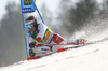 Loic Meillard of Switzerland skiing during the first run of the men giant slalom race of the Audi FIS Alpine skiing World cup in Kranjska Gora, Slovenia. Men giant slalom race of the Audi FIS Alpine skiing World cup season 2018-2019 was held on Podkoren course in Kranjska Gora, Slovenia, on Saturday, 9th of March 2019.
