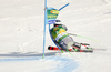 Henrik Kristoffersen of Norway skiing during the first run of the men giant slalom race of the Audi FIS Alpine skiing World cup in Kranjska Gora, Slovenia. Men giant slalom race of the Audi FIS Alpine skiing World cup season 2018-2019 was held on Podkoren course in Kranjska Gora, Slovenia, on Saturday, 9th of March 2019.
