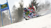 Mathieu Faivre of France skiing during the first run of the men giant slalom race of the Audi FIS Alpine skiing World cup in Kranjska Gora, Slovenia. Men giant slalom race of the Audi FIS Alpine skiing World cup season 2018-2019 was held on Podkoren course in Kranjska Gora, Slovenia, on Saturday, 9th of March 2019.
