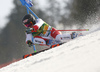 Gino Caviezel of Switzerland skiing during the first run of the men giant slalom race of the Audi FIS Alpine skiing World cup in Kranjska Gora, Slovenia. Men giant slalom race of the Audi FIS Alpine skiing World cup season 2018-2019 was held on Podkoren course in Kranjska Gora, Slovenia, on Saturday, 9th of March 2019.
