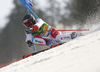 Gino Caviezel of Switzerland skiing during the first run of the men giant slalom race of the Audi FIS Alpine skiing World cup in Kranjska Gora, Slovenia. Men giant slalom race of the Audi FIS Alpine skiing World cup season 2018-2019 was held on Podkoren course in Kranjska Gora, Slovenia, on Saturday, 9th of March 2019.

