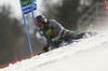 Andreas Zampa of Slovakia skiing during the first run of the men giant slalom race of the Audi FIS Alpine skiing World cup in Kranjska Gora, Slovenia. Men giant slalom race of the Audi FIS Alpine skiing World cup season 2018-2019 was held on Podkoren course in Kranjska Gora, Slovenia, on Saturday, 9th of March 2019.
