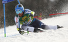 Samu Torsti of Finland skiing during the first run of the men giant slalom race of the Audi FIS Alpine skiing World cup in Kranjska Gora, Slovenia. Men giant slalom race of the Audi FIS Alpine skiing World cup season 2018-2019 was held on Podkoren course in Kranjska Gora, Slovenia, on Saturday, 9th of March 2019.
