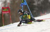 Marlon Sjoberg of Finland skiing during the first run of the men giant slalom race of the Audi FIS Alpine skiing World cup in Kranjska Gora, Slovenia. Men giant slalom race of the Audi FIS Alpine skiing World cup season 2018-2019 was held on Podkoren course in Kranjska Gora, Slovenia, on Saturday, 9th of March 2019.
