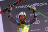 Second placed Rasmus Windingstad of Norway celebrating after the men giant slalom race of the Audi FIS Alpine skiing World cup in Kranjska Gora, Slovenia. Men giant slalom race of the Audi FIS Alpine skiing World cup season 2018-2019 was held on Podkoren course in Kranjska Gora, Slovenia, on Saturday, 9th of March 2019.
