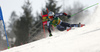 Henrik Kristoffersen of Norway skiing during the first run of the men giant slalom race of the Audi FIS Alpine skiing World cup in Kranjska Gora, Slovenia. Men giant slalom race of the Audi FIS Alpine skiing World cup season 2018-2019 was held on Podkoren course in Kranjska Gora, Slovenia, on Saturday, 9th of March 2019.
