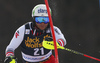 Marc Digruber of Austria skiing during the first run of the men slalom race of the Audi FIS Alpine skiing World cup in Kranjska Gora, Slovenia. Men slalom race of the Audi FIS Alpine skiing World cup season 2018-2019 was held on Podkoren course in Kranjska Gora, Slovenia, on Sunday, 10th of March 2019.
