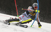 Dominik Stehle of Germany skiing during the first run of the men slalom race of the Audi FIS Alpine skiing World cup in Kranjska Gora, Slovenia. Men slalom race of the Audi FIS Alpine skiing World cup season 2018-2019 was held on Podkoren course in Kranjska Gora, Slovenia, on Sunday, 10th of March 2019.
