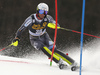 Jonathan Nordbotten of Norway skiing during the first run of the men slalom race of the Audi FIS Alpine skiing World cup in Kranjska Gora, Slovenia. Men slalom race of the Audi FIS Alpine skiing World cup season 2018-2019 was held on Podkoren course in Kranjska Gora, Slovenia, on Sunday, 10th of March 2019.
