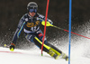 Kristoffer Jakobsen of Sweden skiing during the first run of the men slalom race of the Audi FIS Alpine skiing World cup in Kranjska Gora, Slovenia. Men slalom race of the Audi FIS Alpine skiing World cup season 2018-2019 was held on Podkoren course in Kranjska Gora, Slovenia, on Sunday, 10th of March 2019.
