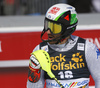 Stefano Gross of Italy reacts in finish of the second run of the men slalom race of the Audi FIS Alpine skiing World cup in Kranjska Gora, Slovenia. Men slalom race of the Audi FIS Alpine skiing World cup season 2018-2019 was held on Podkoren course in Kranjska Gora, Slovenia, on Sunday, 10th of March 2019.
