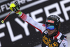 Manuel Feller of Austria reacts in finish of the second run of the men slalom race of the Audi FIS Alpine skiing World cup in Kranjska Gora, Slovenia. Men slalom race of the Audi FIS Alpine skiing World cup season 2018-2019 was held on Podkoren course in Kranjska Gora, Slovenia, on Sunday, 10th of March 2019.
