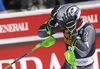 Henrik Kristoffersen of Norway reacts in finish of the second run of the men slalom race of the Audi FIS Alpine skiing World cup in Kranjska Gora, Slovenia. Men slalom race of the Audi FIS Alpine skiing World cup season 2018-2019 was held on Podkoren course in Kranjska Gora, Slovenia, on Sunday, 10th of March 2019.
