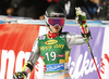 Fourth placed Mina Fuerst Holtmann of Norway reacts in finish of the second run of the women giant slalom race of the Audi FIS Alpine skiing World cup in Soelden, Austria. First race of women Audi FIS Alpine skiing World cup season 2019-2020, women giant slalom, was held on Rettenbach glacier above Soelden, Austria, on Saturday, 26th of October 2019.
