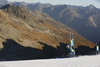 Marta Bassino of Italy skiing during the first run of the women giant slalom race of the Audi FIS Alpine skiing World cup in Soelden, Austria. First race of women Audi FIS Alpine skiing World cup season 2019-2020, women giant slalom, was held on Rettenbach glacier above Soelden, Austria, on Saturday, 26th of October 2019.
