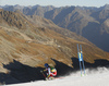 Bernadette Schild of Austria skiing during the first run of the women giant slalom race of the Audi FIS Alpine skiing World cup in Soelden, Austria. First race of women Audi FIS Alpine skiing World cup season 2019-2020, women giant slalom, was held on Rettenbach glacier above Soelden, Austria, on Saturday, 26th of October 2019.
