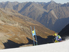 Neja Dvornik of Slovenia skiing during the first run of the women giant slalom race of the Audi FIS Alpine skiing World cup in Soelden, Austria. First race of women Audi FIS Alpine skiing World cup season 2019-2020, women giant slalom, was held on Rettenbach glacier above Soelden, Austria, on Saturday, 26th of October 2019.
