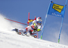 Marco Odermatt of Switzerland skiing during the first run of the men giant slalom race of the Audi FIS Alpine skiing World cup in Soelden, Austria. First race of men Audi FIS Alpine skiing World cup season 2019-2020, men giant slalom, was held on Rettenbach glacier above Soelden, Austria, on Sunday, 27th of October 2019.
